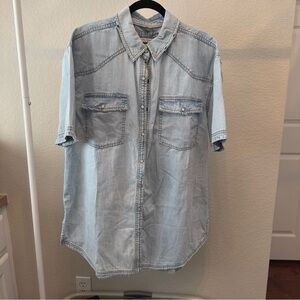 Free People We The Free The Short Of It Denim Top